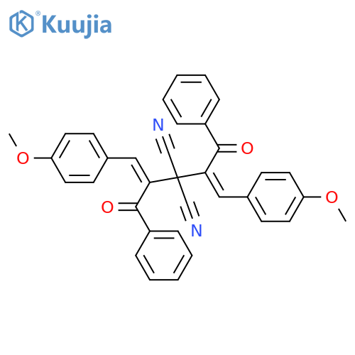 Propanedinitrile, bis[1-benzoyl-2-(4-methoxyphenyl)ethenyl]- structure