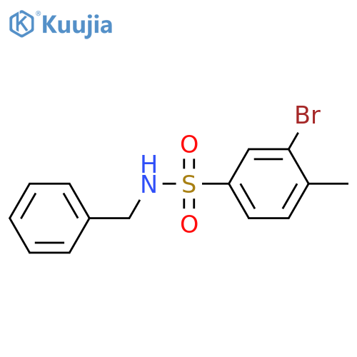 N-Benzyl 3-bromo-4-methylbenzenesulfonamide structure