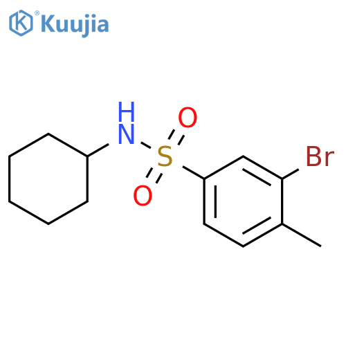 N-Cyclohexyl 3-bromo-4-methylbenzenesulfonamide structure