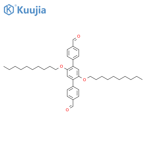 2',5'-Bis(decyloxy)-[1,1':4',1''-terphenyl]-4,4''-dicarbaldehyde structure