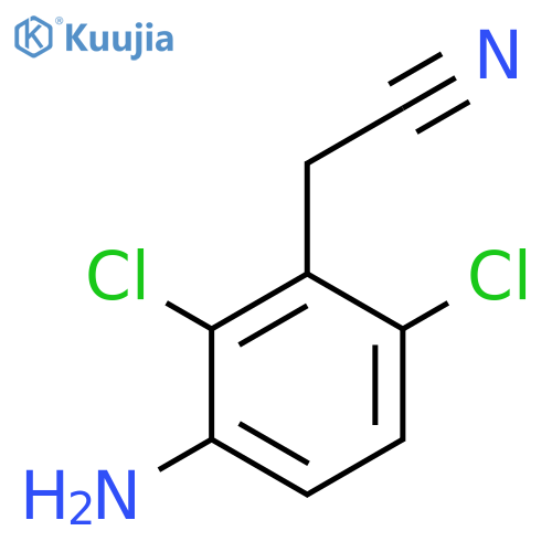 BENZENEACETONITRILE, 3-AMINO-2,6-DICHLORO- structure