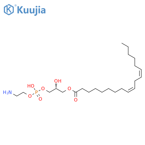 1-(9Z,12Z-octadecadienoyl)-glycero-3-phosphoethanolamine structure