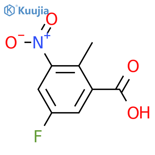5-Fluoro-2-methyl-3-nitrobenzoic acid structure