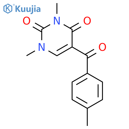 2,4(1H,3H)-PYRIMIDINEDIONE, 1,3-DIMETHYL-5-(4-METHYLBENZOYL)- structure