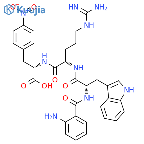L-PHENYLALANINE, N-(2-AMINOBENZOYL)-L-TRYPTOPHYL-L-ARGINYL-4-NITRO- structure