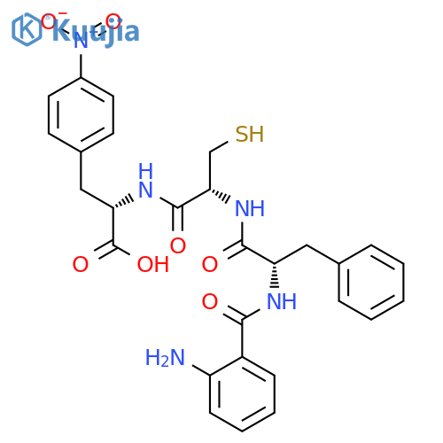 L-PHENYLALANINE, N-(2-AMINOBENZOYL)-L-PHENYLALANYL-L-CYSTEINYL-4-NITRO- structure