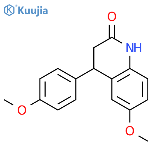 2(1H)-QUINOLINONE, 3,4-DIHYDRO-6-METHOXY-4-(4-METHOXYPHENYL)- structure
