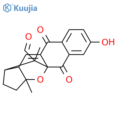 1H-1,4a-Methanocyclopenta[b]naphtho[2,3-e]pyran-12-carboxaldehyde, 2,3,3a,5,10,11a-hexahydro-7-hydroxy-3a,12-dimethyl-5,10-dioxo-, (1S,3aR,4aS,11aS,12S)-rel-(-)- structure
