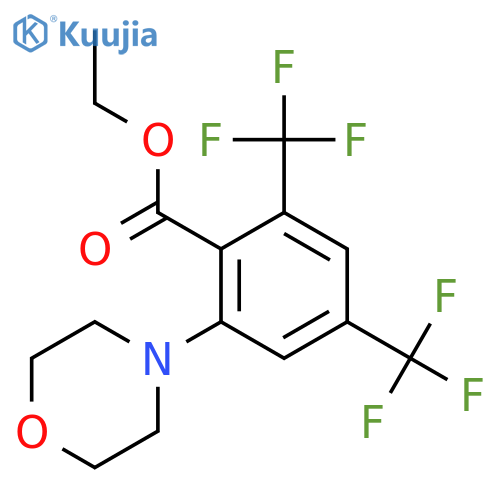 Benzoic acid, 2-(4-morpholinyl)-4,6-bis(trifluoromethyl)-, ethyl ester structure