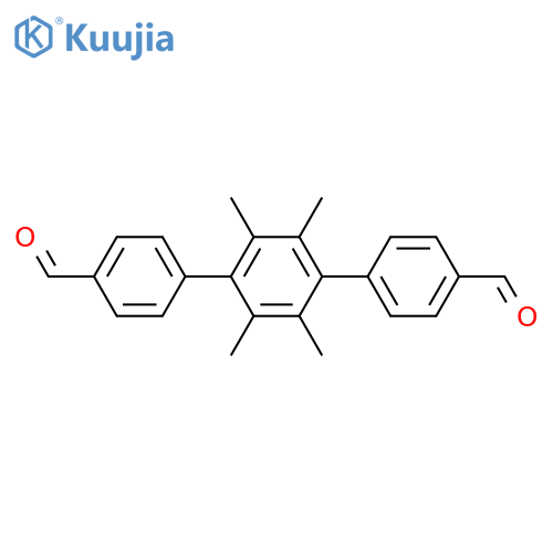 [1,1′:4′,1′′-Terphenyl]-4,4′′-dicarboxaldehyde, 2′,3′,5′,6′-tetramethyl- (9CI) structure