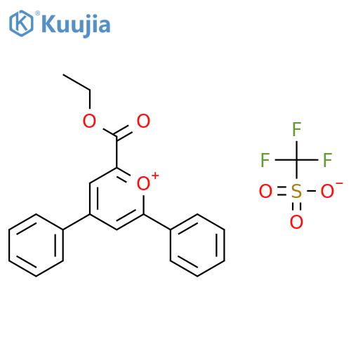 2-(ETHOXYCARBONYL)-4,6-DIPHENYLPYRANIUM TRIFLUOROMETHANESULFONATE structure