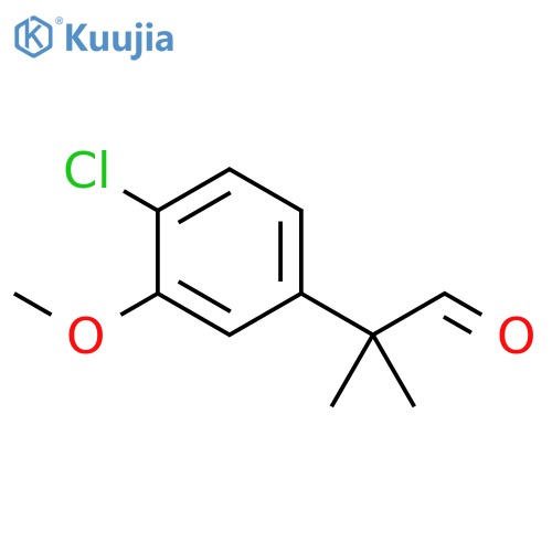 2-(4-chloro-3-methoxyphenyl)-2-methylpropanal structure