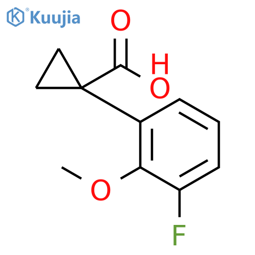 Cyclopropanecarboxylic acid, 1-(3-fluoro-2-methoxyphenyl)- structure
