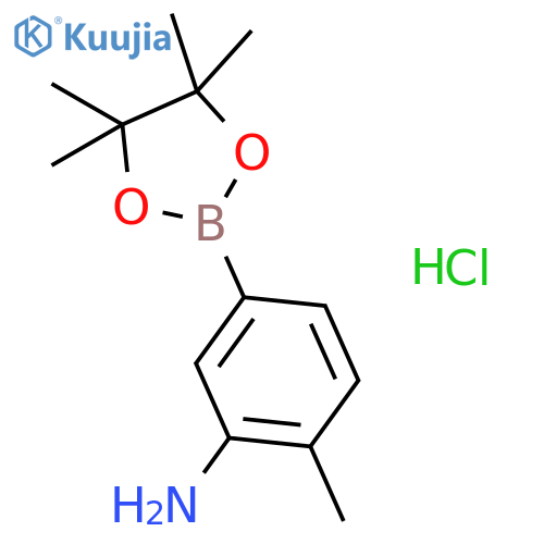 3-Amino-4-methylphenylboronic acid, pinacol ester, hydrochloride structure