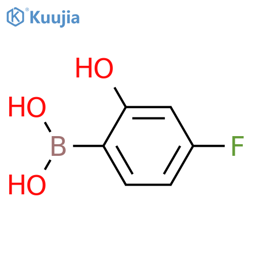 (4-fluoro-2-hydroxyphenyl)boronic acid structure
