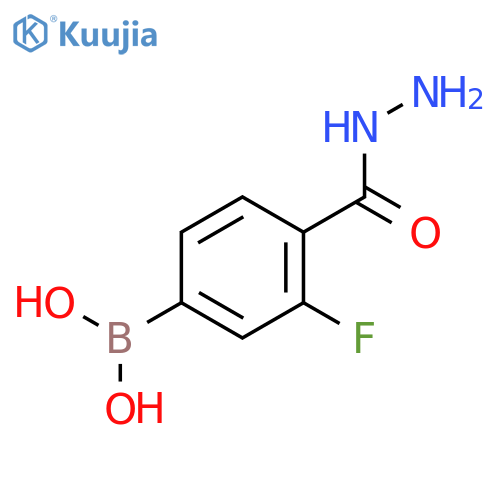(3-Fluoro-4-(hydrazinecarbonyl)phenyl)boronic acid structure