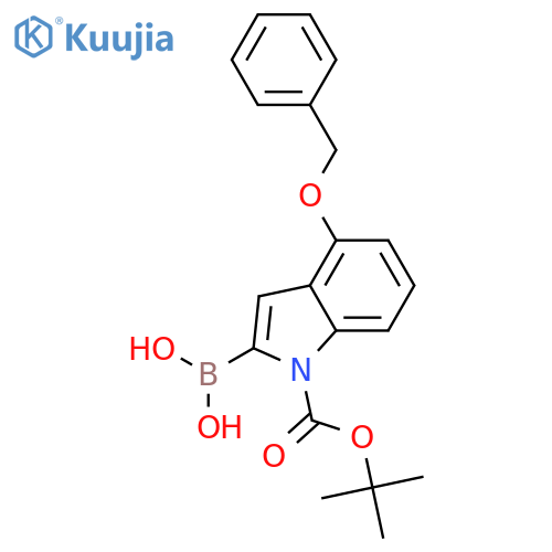 (4-(Benzyloxy)-1-(tert-butoxycarbonyl)-1H-indol-2-yl)boronic acid structure