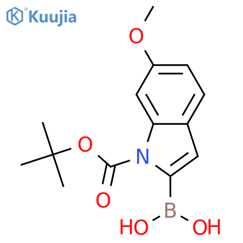 (1-(tert-Butoxycarbonyl)-6-methoxy-1H-indol-2-yl)boronic acid structure