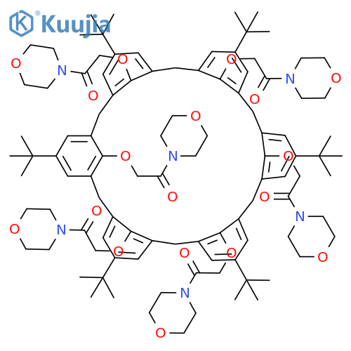Ethanone, 2,2',2'',2''',2'''',2'''''-[[5,11,17,23,29,35-hexakis(1,1-dimethylethyl)heptacyclo[31.3.1.13,7.19,13.115,19.121,25.127,31]dotetraconta-1(37),3,5,7(42),9,11,13(41),15,17,19(40),21,23,25(39),27,29,31(38),33,35-octadecaene-37,38,39,40,41,42-hexayl]hexakis(oxy)]hexakis[1-(4-morpholinyl)- structure