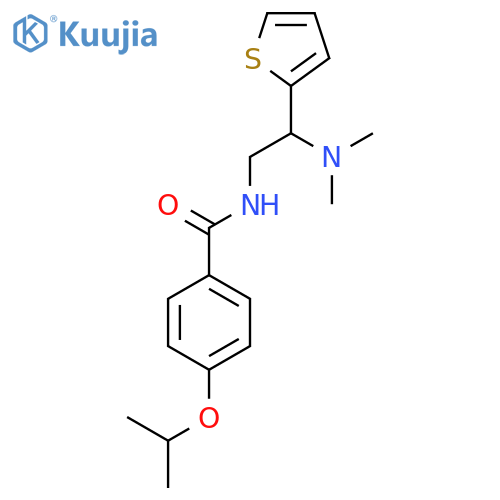 N-2-(dimethylamino)-2-(thiophen-2-yl)ethyl-4-(propan-2-yloxy)benzamide structure