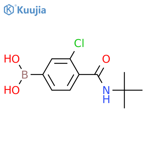 3-Chloro-4-(N-tert-butylcarbamoyl)phenylboronic acid structure