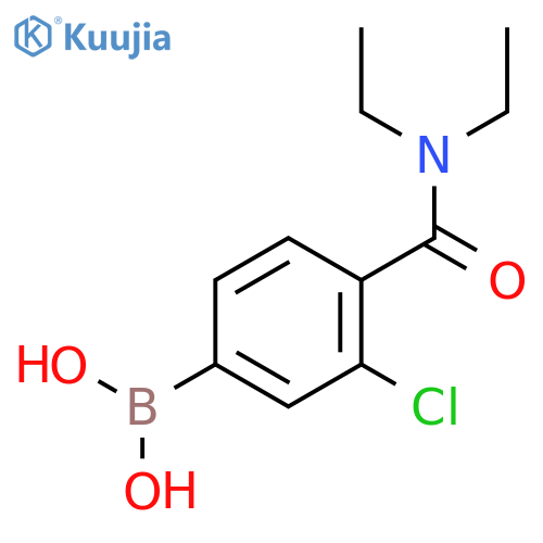 3-Chloro-4-(N,N-diethylcarbamoyl)phenylboronic acid structure