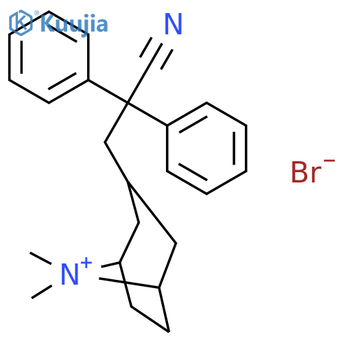 3-(2-Cyano-2,2-diphenylethyl)-8,8-dimethyl-8-azoniabicyclo3.2.1octanebromide structure