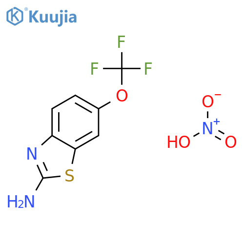 2-BENZOTHIAZOLAMINE, 6-(TRIFLUOROMETHOXY)-, MONONITRATE structure