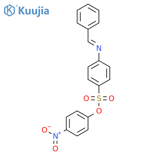 BENZENESULFONIC ACID, 4-[(PHENYLMETHYLENE)AMINO]-, 4-NITROPHENYL ESTER structure