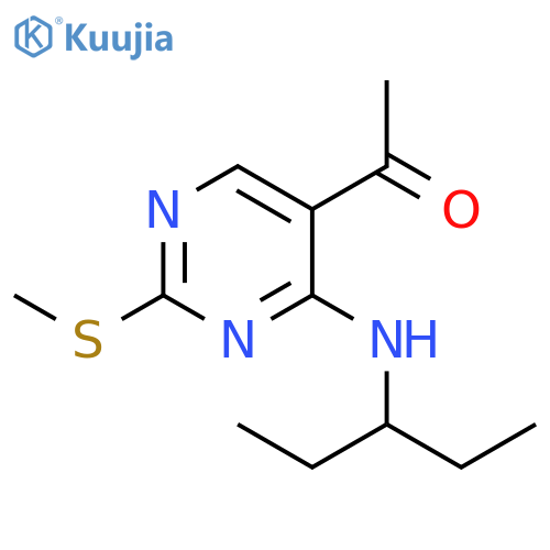 ETHANONE, 1-[4-[(1-ETHYLPROPYL)AMINO]-2-(METHYLTHIO)-5-PYRIMIDINYL]- structure