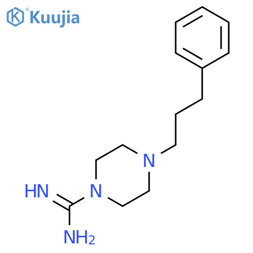 4-(3-phenylpropyl)piperazine-1-carboximidamide structure