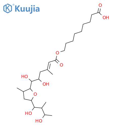 Nonanoic acid, 9-[[(2E,5S,6S)-6-[(2R,3R,5R)-5-[(1S,2S,3S)-1,3-dihydroxy-2-methylbutyl]tetrahydro-3-methyl-2-furanyl]-5,6-dihydroxy-3-methyl-1-oxo-2-hexen-1-yl]oxy]- structure