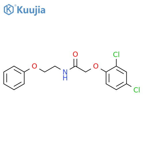 2-(2,4-dichlorophenoxy)-N-(2-phenoxyethyl)acetamide structure