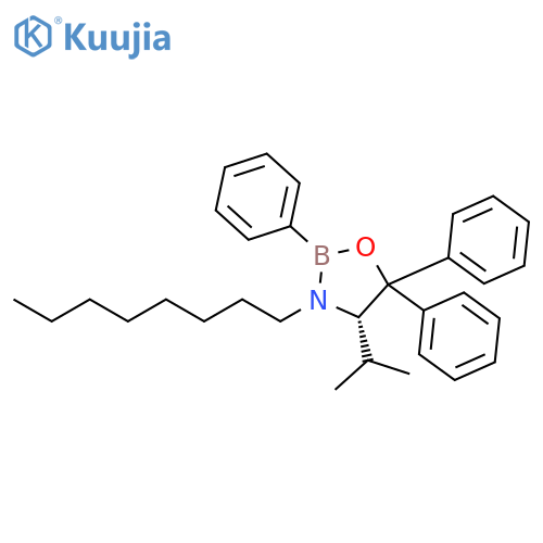 1,3,2-OXAZABOROLIDINE, 4-(1-METHYLETHYL)-3-OCTYL-2,5,5-TRIPHENYL-, (4S)- structure