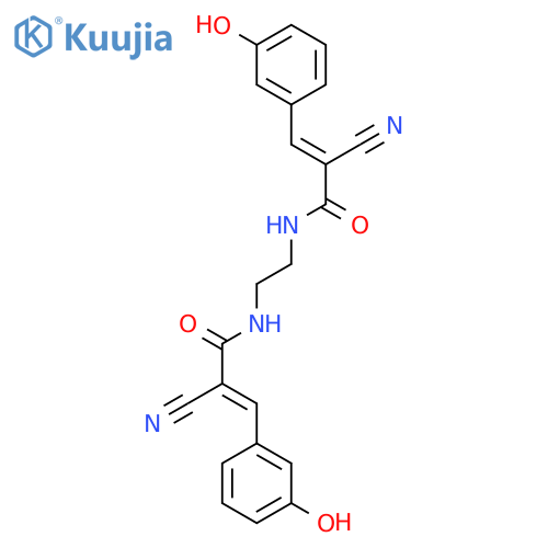 2-Propenamide, N,N'-1,2-ethanediylbis[2-cyano-3-(3-hydroxyphenyl)- structure