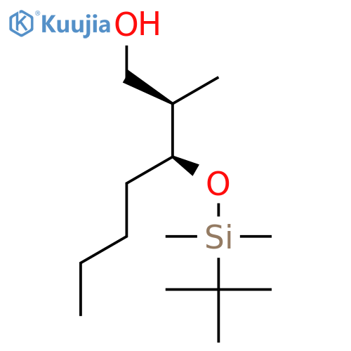 1-HEPTANOL, 3-[[(1,1-DIMETHYLETHYL)DIMETHYLSILYL]OXY]-2-METHYL-, (R*,S*)- structure