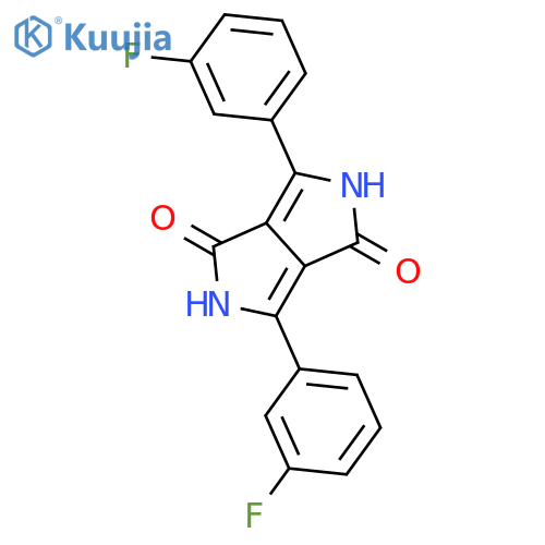 PYRROLO[3,4-C]PYRROLE-1,4-DIONE, 3,6-BIS(3-FLUOROPHENYL)-2,5-DIHYDRO- structure