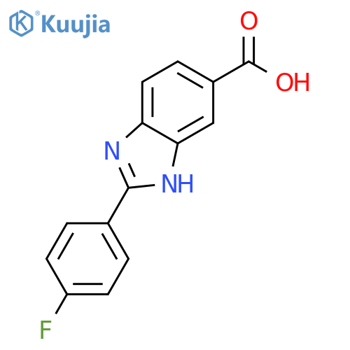2-(4-Fluorophenyl)-1H-benzimidazole-5-carboxylic acid structure