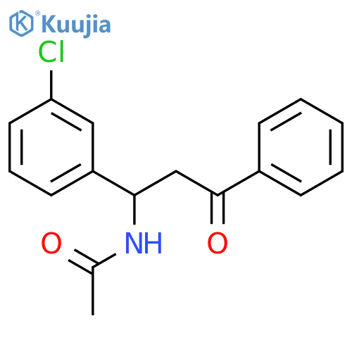 ACETAMIDE, N-[1-(3-CHLOROPHENYL)-3-OXO-3-PHENYLPROPYL]- structure