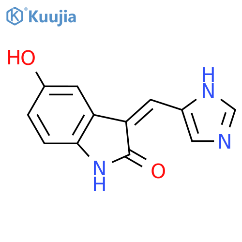 2H-Indol-2-one, 1,3-dihydro-5-hydroxy-3-(1H-imidazol-4-ylmethylene)- structure