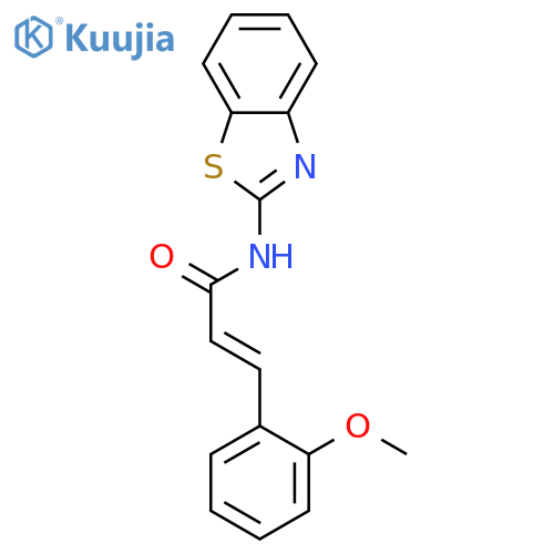 2-PROPENAMIDE, N-2-BENZOTHIAZOLYL-3-(2-METHOXYPHENYL)-, (2E)- structure