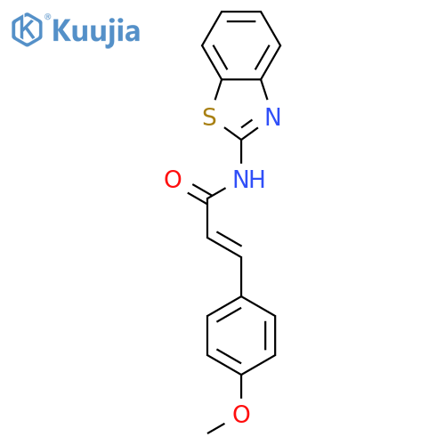(2E)-N-(1,3-benzothiazol-2-yl)-3-(4-methoxyphenyl)prop-2-enamide structure