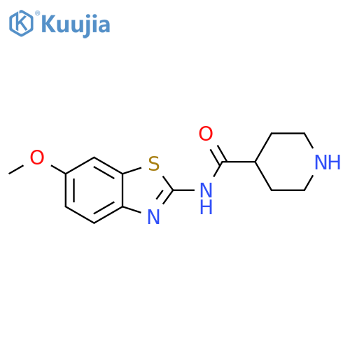 4-Piperidinecarboxamide, N-(6-methoxy-2-benzothiazolyl)- structure