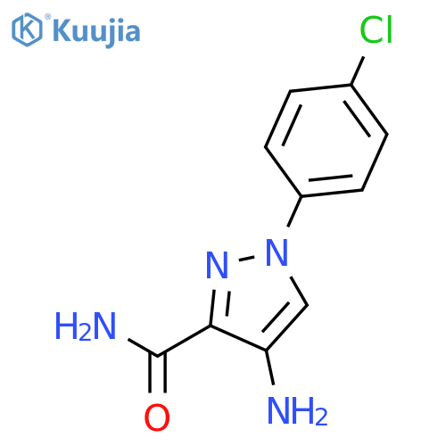 1H-PYRAZOLE-3-CARBOXAMIDE, 4-AMINO-1-(4-CHLOROPHENYL)- structure