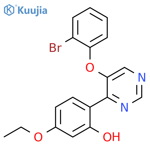 2-5-(2-bromophenoxy)pyrimidin-4-yl-5-ethoxyphenol structure