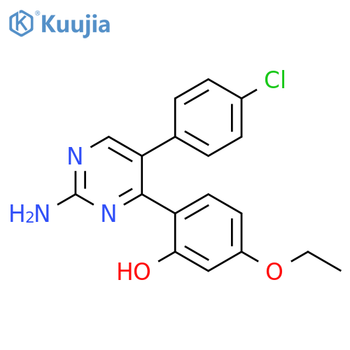 2-2-amino-5-(4-chlorophenyl)pyrimidin-4-yl-5-ethoxyphenol structure