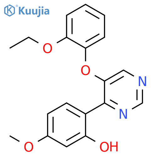 2-5-(2-ethoxyphenoxy)pyrimidin-4-yl-5-methoxyphenol structure