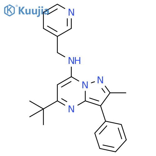 5-tert-butyl-2-methyl-3-phenyl-N-(pyridin-3-yl)methylpyrazolo1,5-apyrimidin-7-amine structure