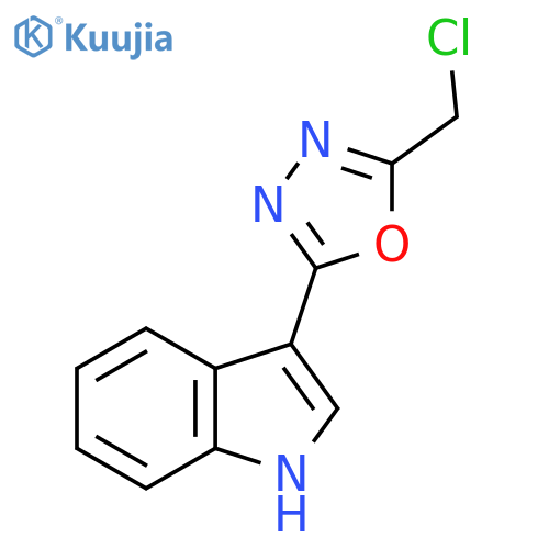 3-[5-(Chloromethyl)-1,3,4-oxadiazol-2-yl]-1H-indole structure