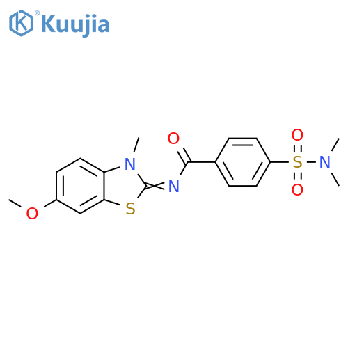 4-(dimethylsulfamoyl)-N-(2E)-6-methoxy-3-methyl-2,3-dihydro-1,3-benzothiazol-2-ylidenebenzamide structure